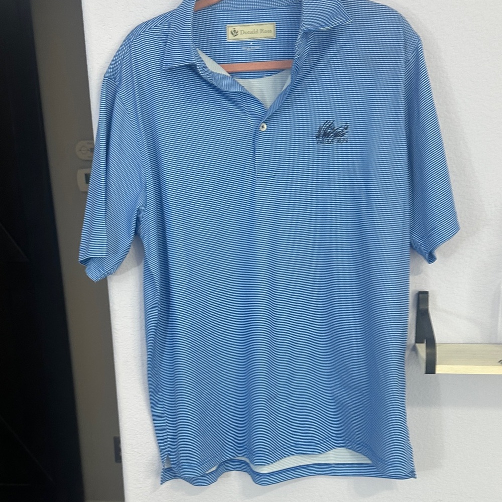 Blue Striped Men's Polo Shirt